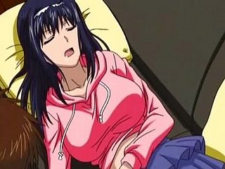 Sevimli anime kız onun küçük eteğini iç çamaşırı gösteren
