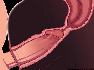 Hentai無修正アニメーション - ホットブロンドはけいれんで大きなオーガズムを持っています