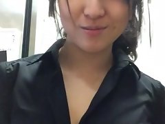 仕事で点滅韓国の女の子