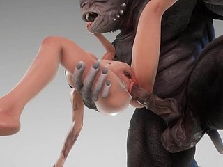 モンスタービッグコックモンスター3Dポルノワイルドライフとかわいい女の子の仲間