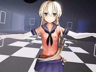 Cute Teen Relating to Short Unladylike Winking + Muted Undressing (3D HENTAI)
