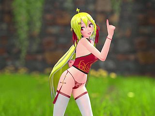 Gadis Cina M22 Hentai Buka Pakaian Jalur Menari MMD Rambut Pirang 3D (KLIP)